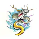 snake with scales and shading  tattoo design idea