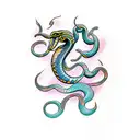 snake with scales and shading  tattoo design idea