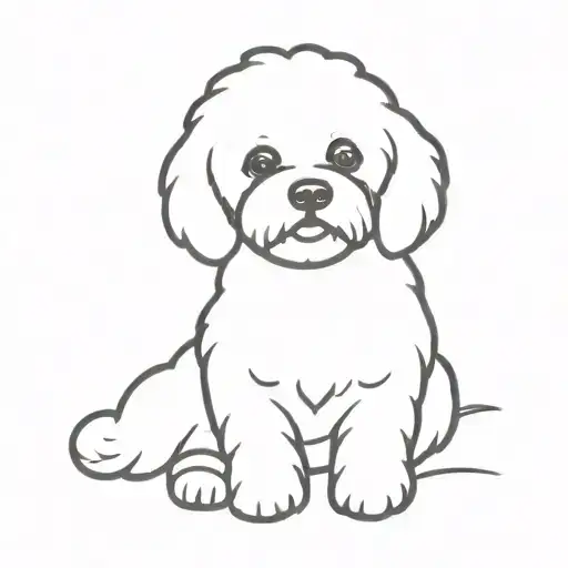 bichon frisé love forever & always tattoo design idea