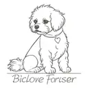 bichon frisé love forever & always tattoo design idea