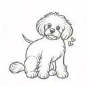 bichon frisé love forever & always tattoo design idea