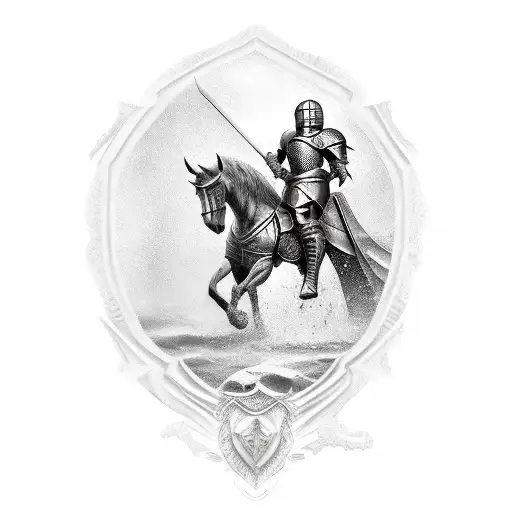 roman knight  tattoo design idea