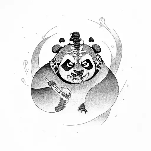 tai lung kung fu panda tattoo design idea