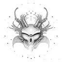 An alien creature inspired by sci-fi movies tattoo design idea
