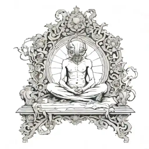 despair, emptiness, deus tattoo design idea