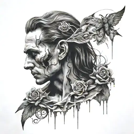 despair, suicide, deus tattoo design idea