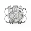 A tattoo of a carousel horse intertwined with fitness equipment and camera gear, representing the client's diverse occupations tattoo design idea