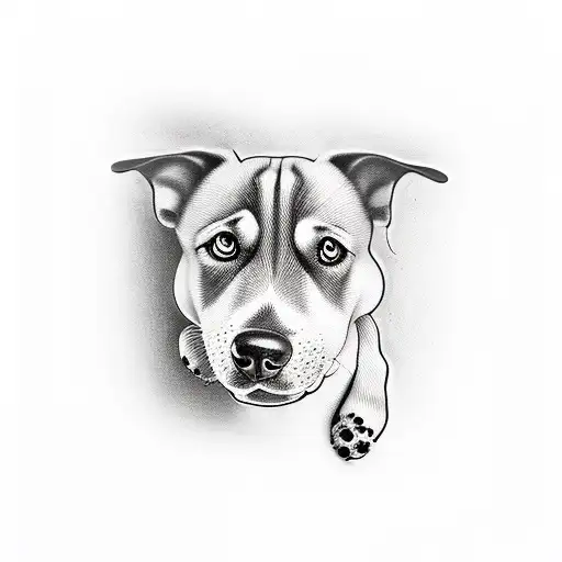 Dog nose tattoo design idea