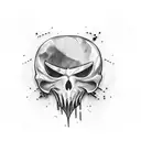ghostface knife bloof tattoo design idea