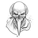 ghostface knife bloof tattoo design idea