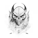 ghostface knife bloof tattoo design idea