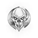 ghostface knife bloof tattoo design idea