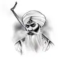 sikh with sword tattoo design idea