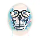 smile now cry later skulls tattoo design idea