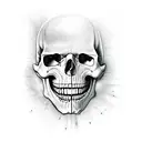 smile now cry later skulls tattoo design idea