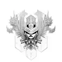 sholder Polish armor  tattoo design idea