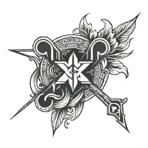 XRP logo incorporated tattoo design idea