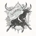 Taurus and cancer star constellation tattoo design idea