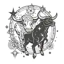 Taurus and cancer star constellation tattoo design idea