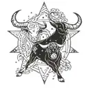 Taurus and cancer star constellation tattoo design idea