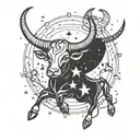 Taurus and cancer star constellation tattoo design idea