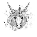 unicorn  tattoo design idea