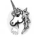 unicorn  tattoo design idea