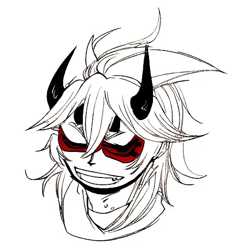 Hannya mask tattoo design idea