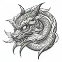 gumiho tattoo design idea