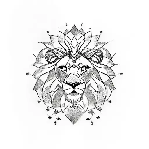 A sketch-style tattoo of the Lion of Babylon, a symbol of power and resilience, in honor of the client's favorite country, Iraq tattoo design idea