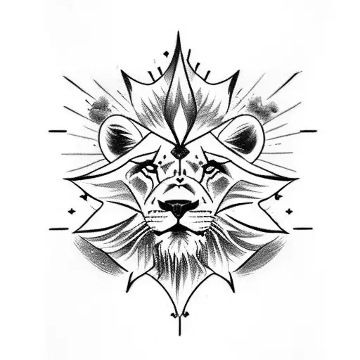 A sketch-style tattoo of the Lion of Babylon, a symbol of power and resilience, in honor of the client's favorite country, Iraq tattoo design idea