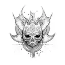 corvo bucha e cogumelo  tattoo design idea