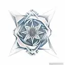 Iceberg, wind rose tattoo design idea