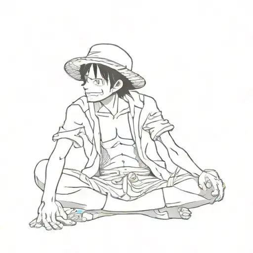monkey d luffy tattoo design idea