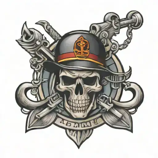 usmc plumbing prison tattoo design idea