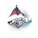  handshake tattoo design idea