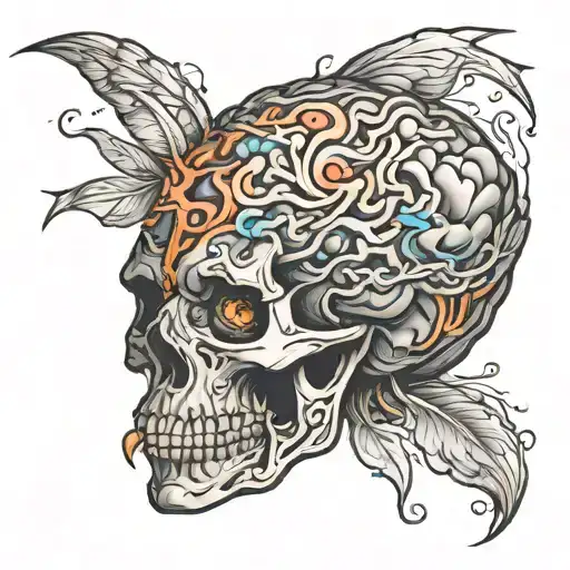 brain tumor tattoo design idea