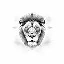 lion eyes with a scar down one eye tattoo design idea