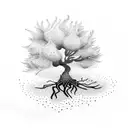 Chinese chestnut tree tattoo design idea