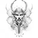 dionysus  tattoo design idea