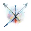 damocles sword tattoo design idea