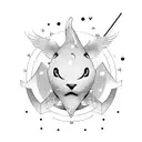 avicii symbol with goldfish tattoo design idea