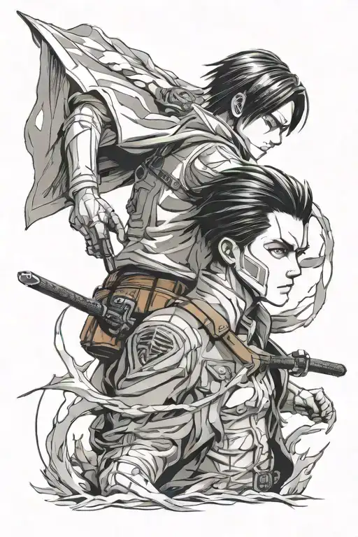 levi ackerman attack on titan tattoo design idea