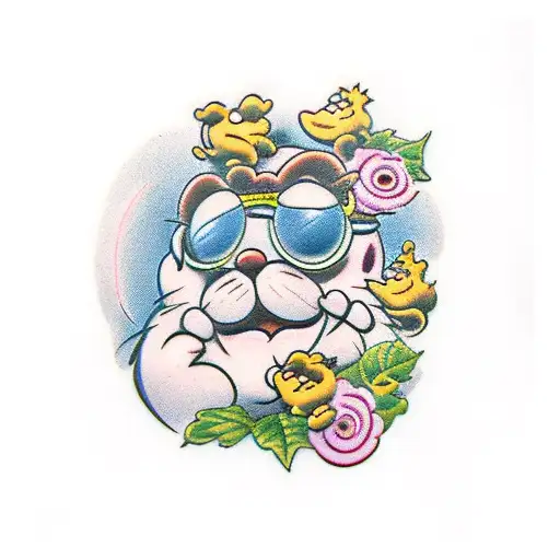 Garfield "BEAN ME!" strip tattoo design idea