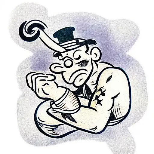 popeye the sailor man tattoo design idea