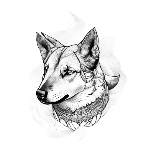 shepherd staff tattoo design idea