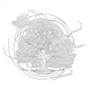 willow tree  tattoo design idea