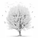 willow tree  tattoo design idea