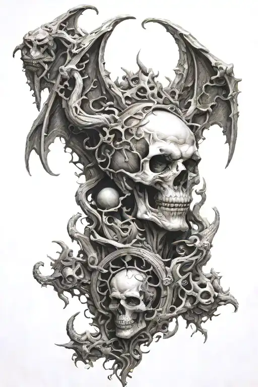 gates of hell tattoo design idea