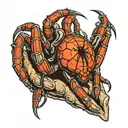 spider in hand tattoo design idea